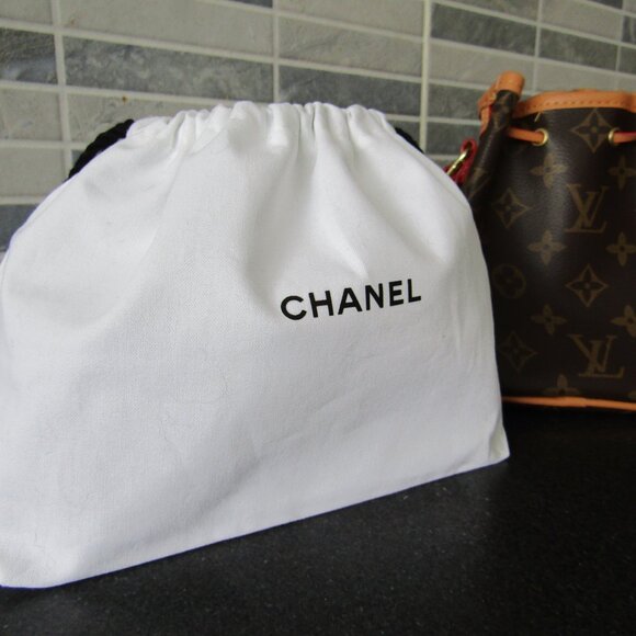 Authentic Chanel Drawstring Pouch + Free Bag - Picture 4 of 6